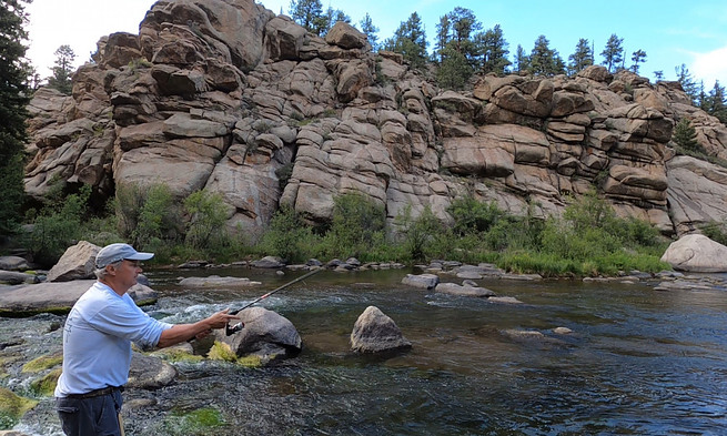 Trout fishing on the South Platte River