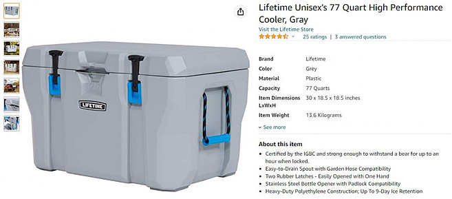 Lifetime Cooler Review