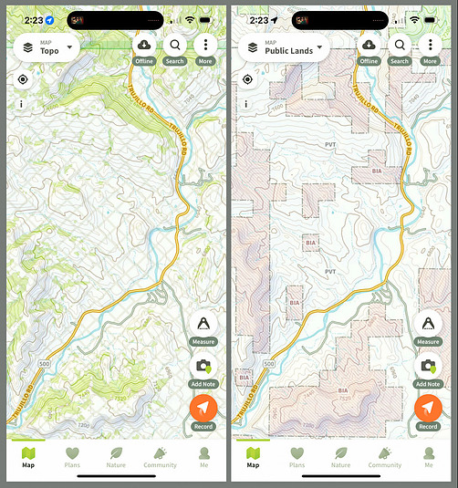 Natural Atlas Public Lands Map