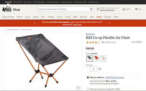 REI Co-op Flexlite Air Chair