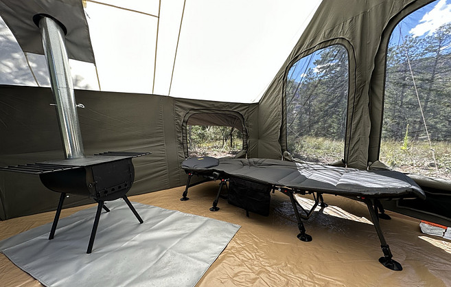 Camp Chef Alpine Stove and Cabela's Lounge Cot