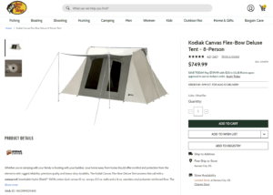 Kodiak Canvas Flex-bow Tent
