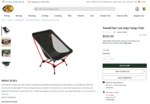 Bass Pro TravelChair Low Joey